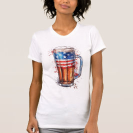 T-Shirt de Cerveja Patriótica Divertida