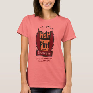 T-shirt de cervejaria de meia pintura