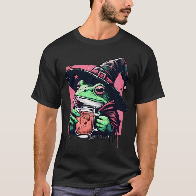 T-Shirt De Chá Com Sapo Testemunha Retro (Frente)