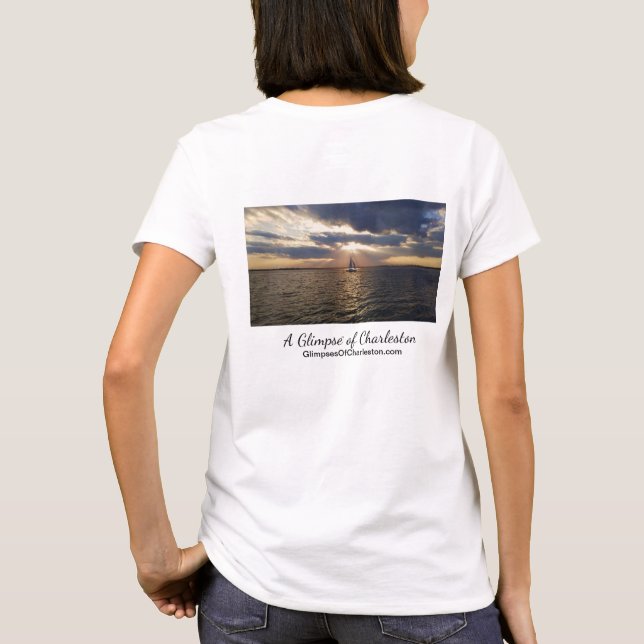 T-shirt de Charleston da vela (Verso)