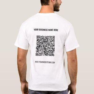 T-Shirt de código QR personalizado com texto perso