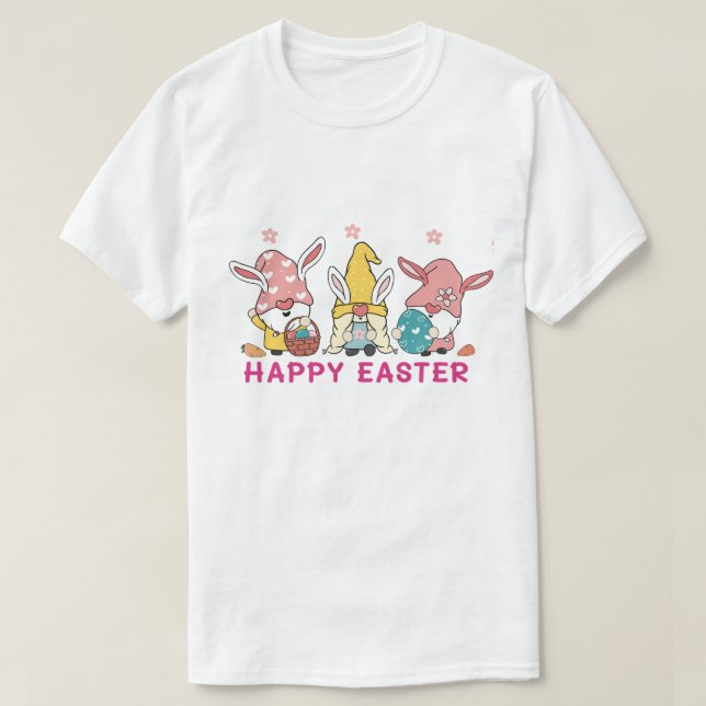 T-Shirt de Coelhinhos de Páscoa (Frente do Design)
