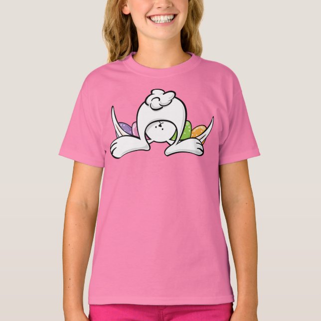 t-shirt de coelho da Páscoa para crianças e adulto (Frente)