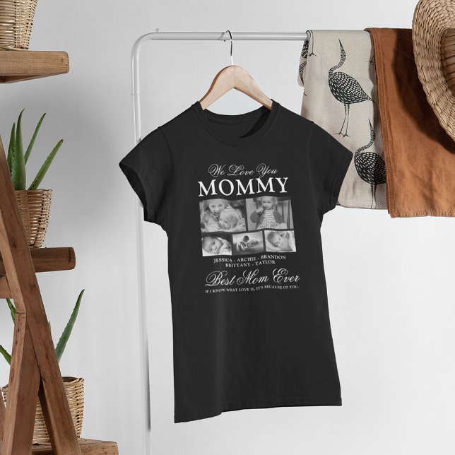 T-Shirt de Colagem de Fotos da Mãe Personalizada (Criador carregado)