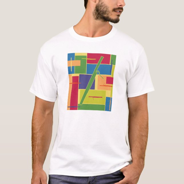 T-shirt de Colorblocks do fagote (Frente)