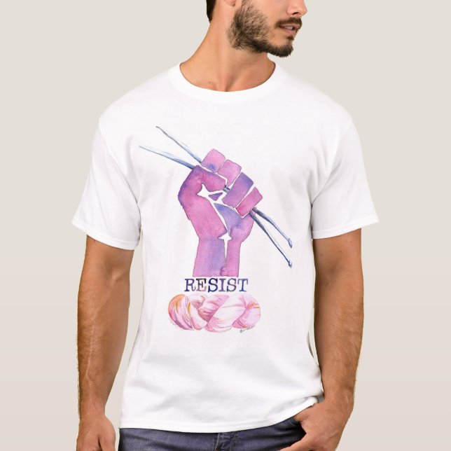 T-shirt de confecção de malhas do poder dos homens (Frente)
