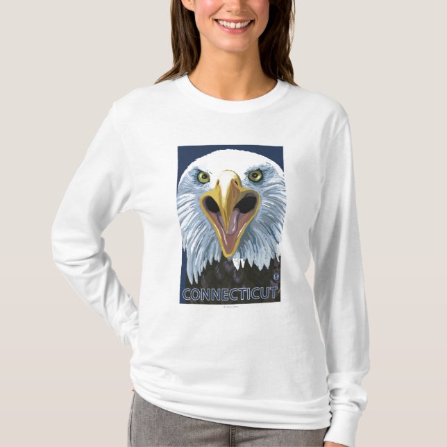 T-shirt De ConnecticutEagle fim acima (Frente)