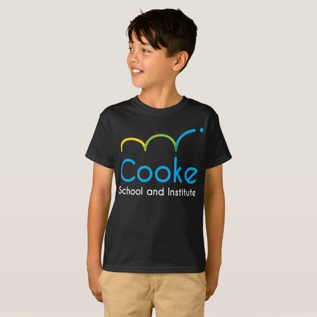 T-shirt de Cooke dos MIÚDOS, preto (Frente Completa)