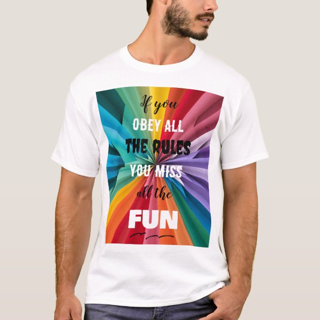 t-shirt de cor divertida (Frente)
