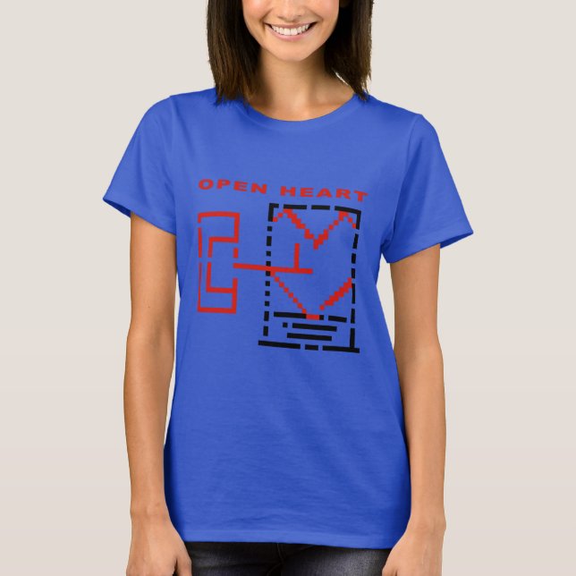 T-Shirt de Coração Aberta (Frente)
