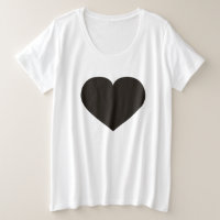 T-Shirt de coração negro