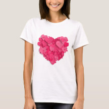T-Shirt de Coração Rosa 3D Trendy