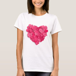 T-Shirt de Coração Rosa 3D Trendy