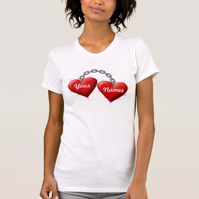 T-Shirt de Corações Encadeados (Frente)