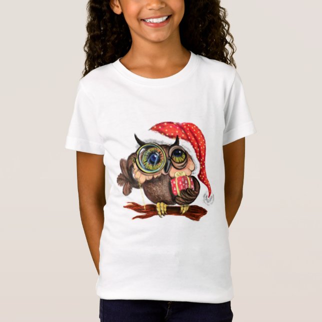 T-Shirt de Coruja de Natal (Frente)