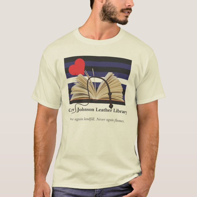 T-shirt de couro da biblioteca de Carter/Johnson (Frente)
