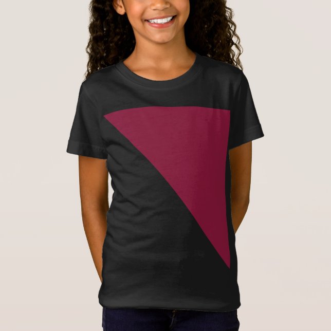 T-Shirt de Criança com Bloco de Cores (Preto e Ver (Frente)