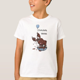 T-shirt de criança divertida, alce de chocolate
