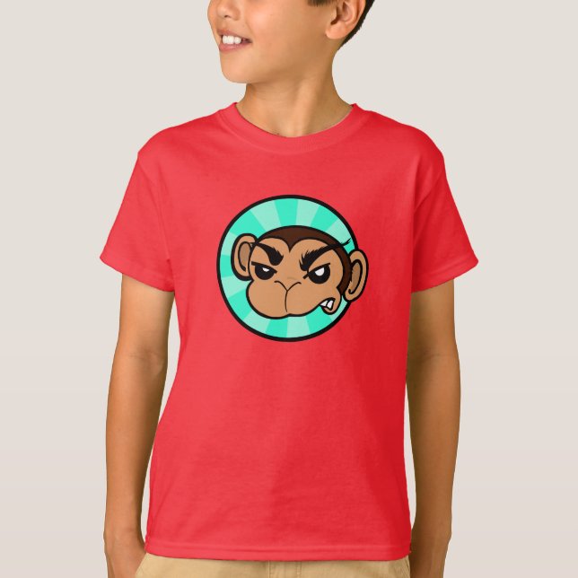 T-SHIRT DE CRIANÇAS DE MACACO ENGRAÇADO (Frente)