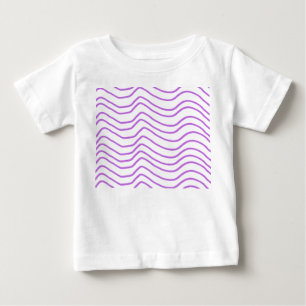 T-Shirt De Crianças De Ondas Roxas
