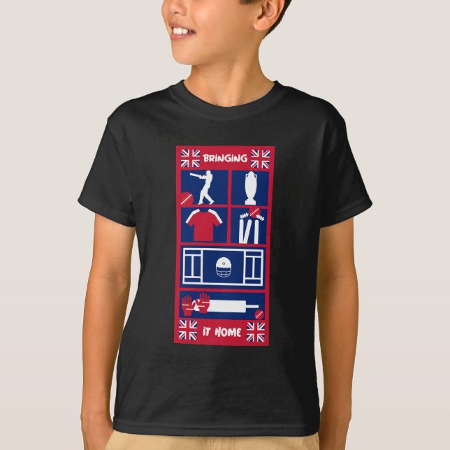 T-Shirt de Críquete de Teste Inglês (Frente)
