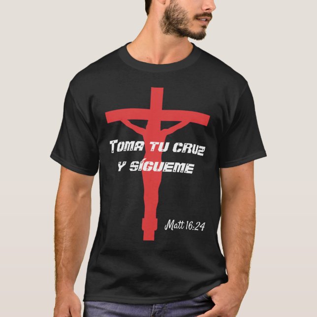 t-shirt de cruz Toma tu (Frente)