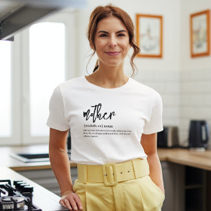T-Shirt de Definição Mãe Simples