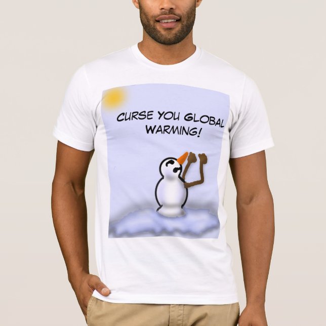 T-shirt de derretimento do boneco de neve (Frente)