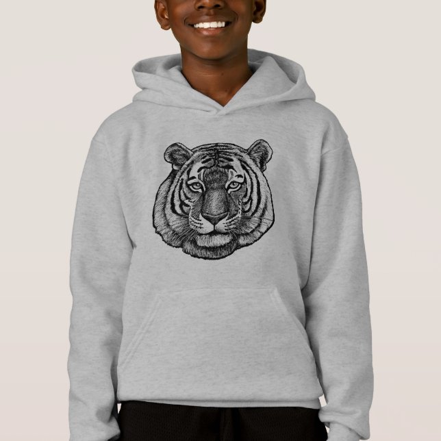 T-Shirt de Desenho de Tigre (Frente)