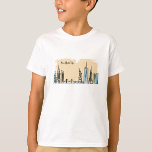 T-Shirt de Desenho Nova Iorque