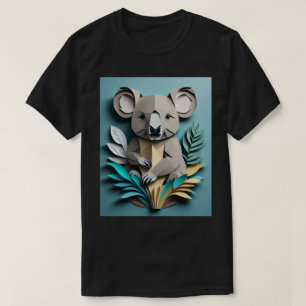 T-shirt de Design de arte em papel Koala 3D
