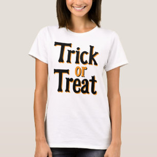 T-shirt de design de Halloween de Truque ou Tratar