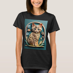 T-shirt de Design de Kitten de Art. 3D