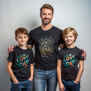 T-Shirt de Dia de os pais Personalizável - Nomes e