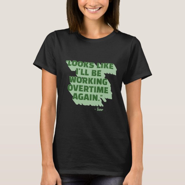 T-Shirt De Dia de São Patrício De Fígado Punny (Frente)