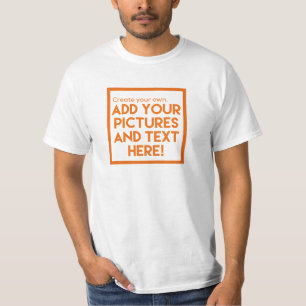 T-shirt de DIY - adicione imagens e texto!