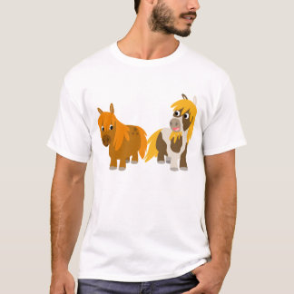 T-shirt de dois bonitos pôneis de cartoon