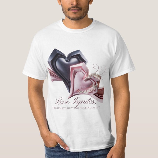 T-Shirt de Dois Corações (Frente)