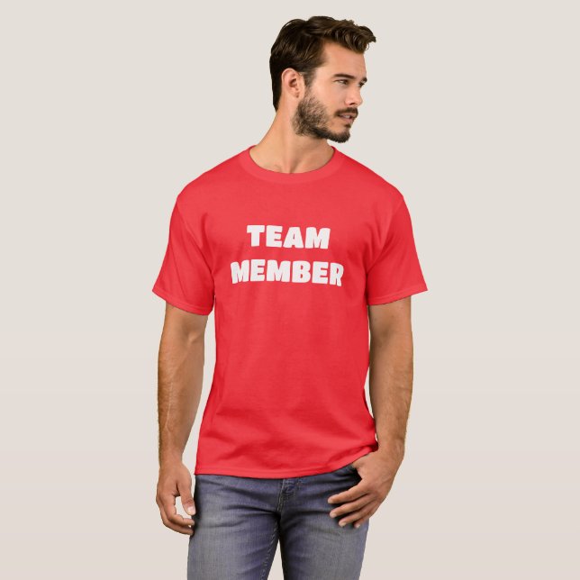 T-Shirt de Dois Lados do MEMBRO DA EQUIPE (Frente Completa)