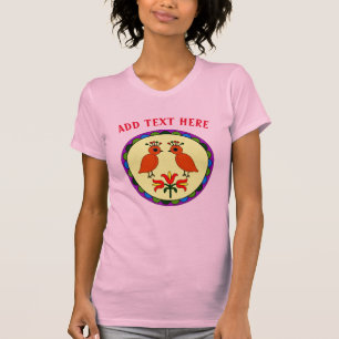 T-Shirt de Dois Pássaros Com Amor