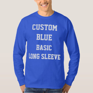 T-SHIRT DE DORMIR AZUL DE LONGA DURAÇÃO Personaliz