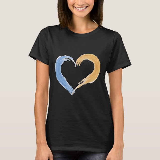 T-Shirt de Dourada e Azul" (Frente)