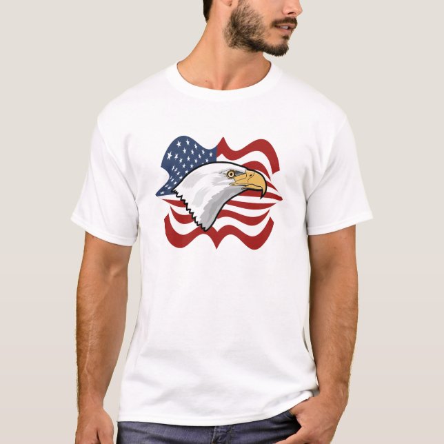 T-shirt de Eagle do americano (Frente)