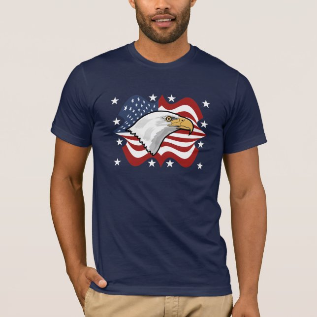 T-shirt de Eagle do americano (Frente)