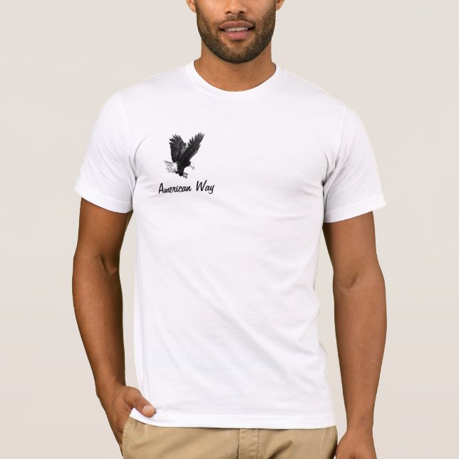 T-shirt de Eagle do americano para homens (Frente)