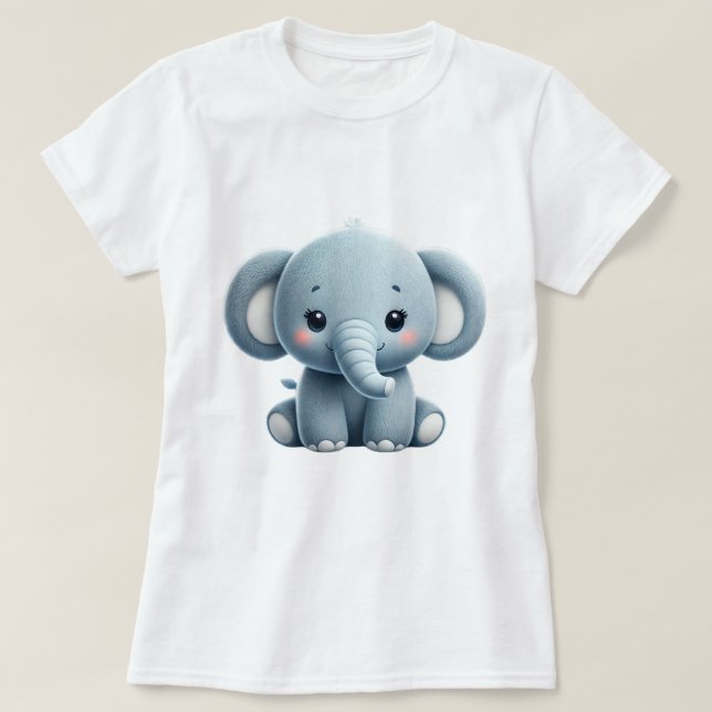 T-Shirt de elefante doce (Frente do Design)