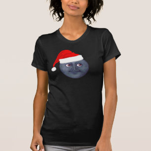 T-shirt de Emoji da lua do Natal