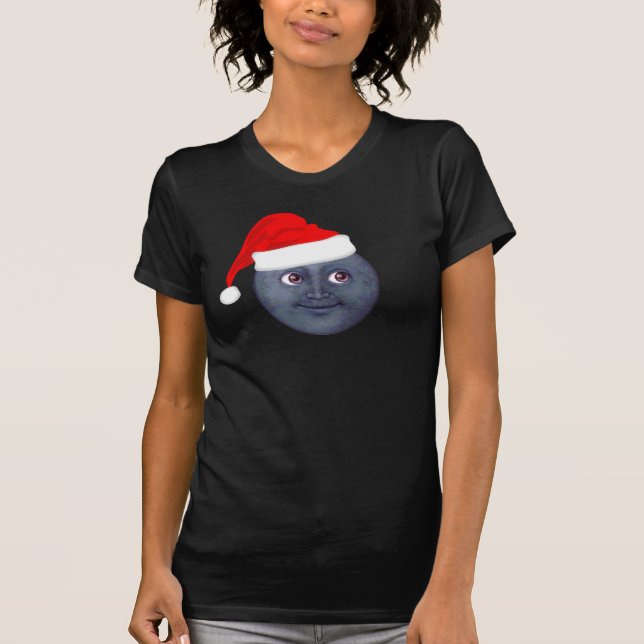 T-shirt de Emoji da lua do Natal (Frente)