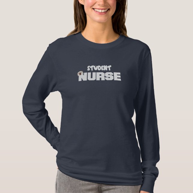 T-shirt de enfermeira estudantil (Frente)