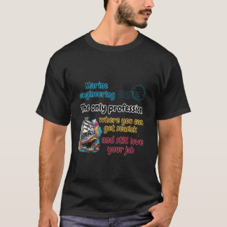 T-Shirt de Engenharia Marinha